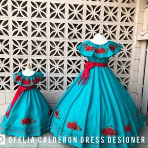 Quinceañera Dress with mini Quinceanera